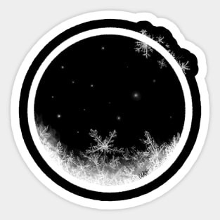 Micro Snow Globe Sticker